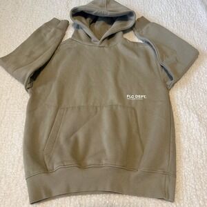Zara FLC DEPT. Hoodie Sweatshirt Khaki Olive Green Size 11-12 Years (152 cm